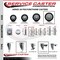 Service Caster 5 Inch Black Polyurethane 12 Inch Threaded Stem Caster Set with Brake SCC-TS20S514-PPUB-BLK-PLB-121315-4 - alternate 2
